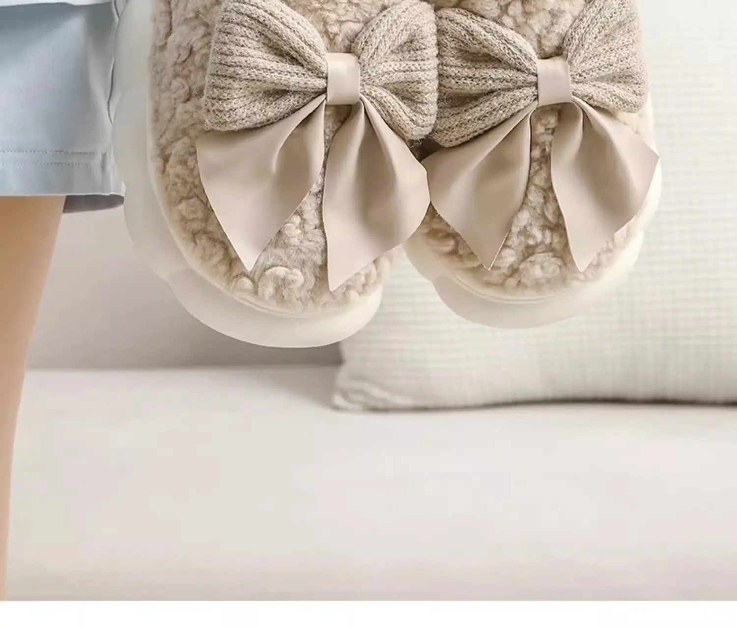 Women Warm Butterfly Cotton Slippers Winter Indoor — feature 10