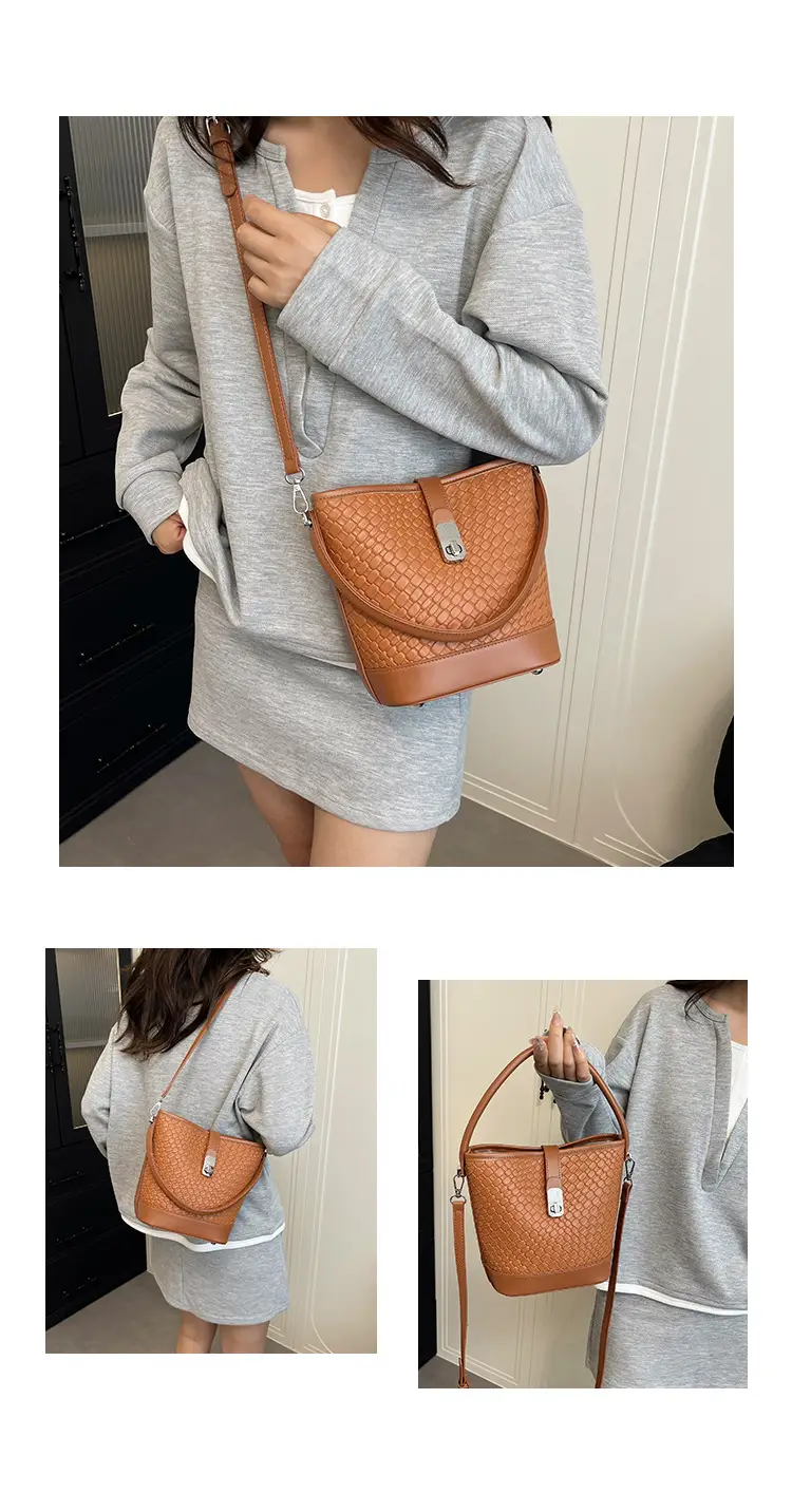 Green Crocodile Texture Bucket Bag for Women — feature 10