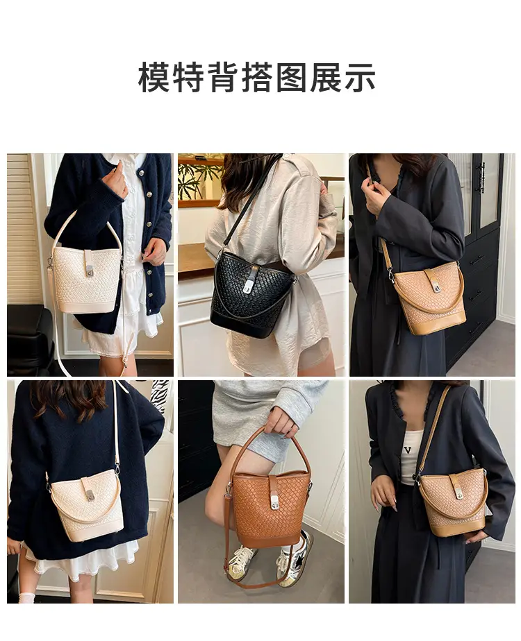 Green Crocodile Texture Bucket Bag for Women — feature 7
