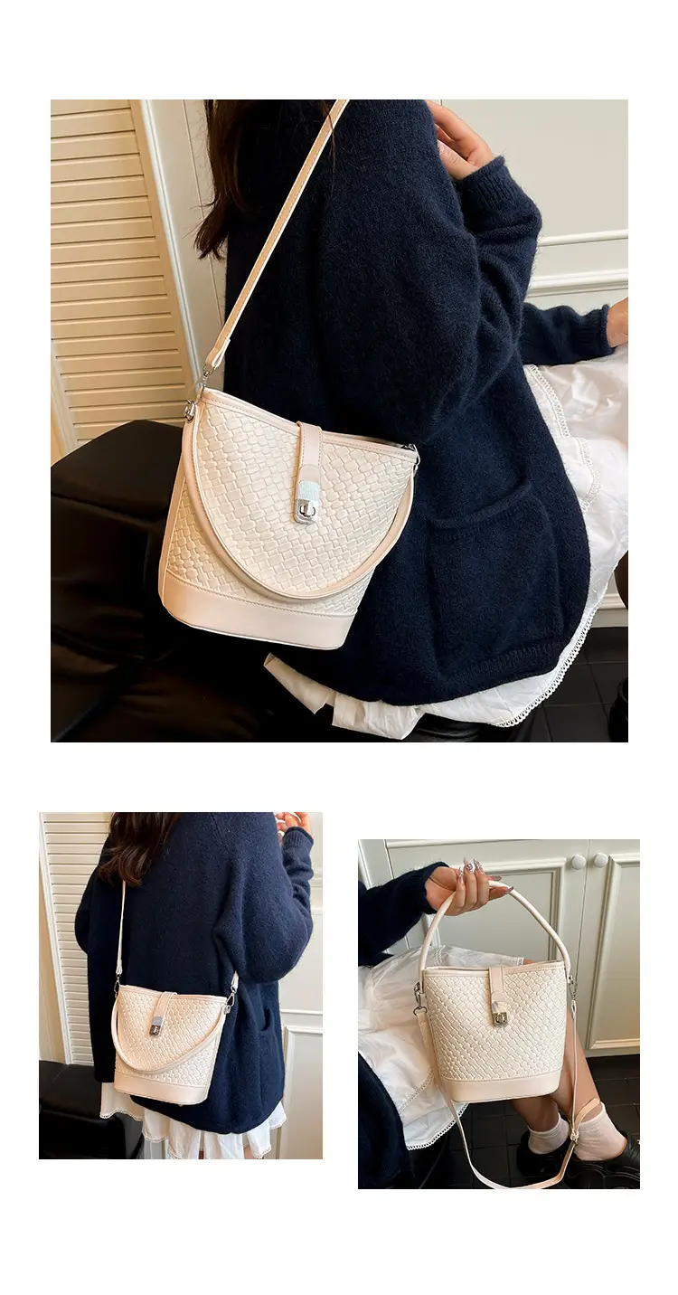 Green Crocodile Texture Bucket Bag for Women — feature 8