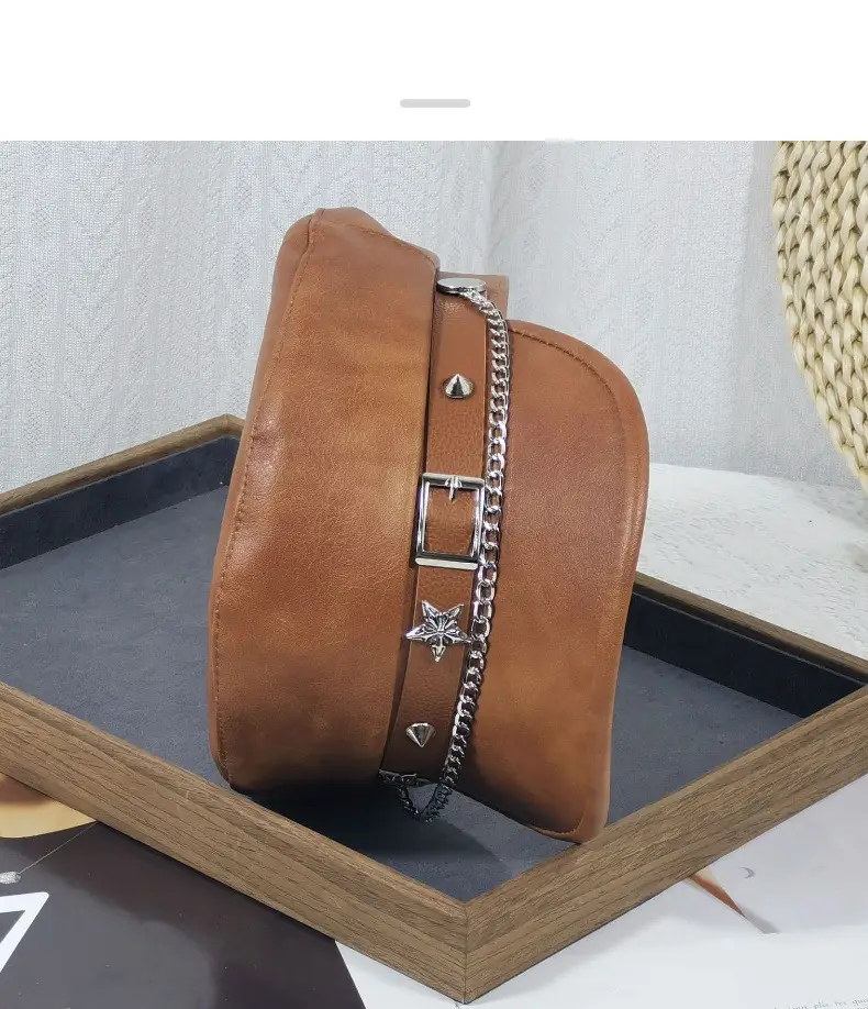 Women Punk Hat with Star Belt Buckle Flat Top — feature 13