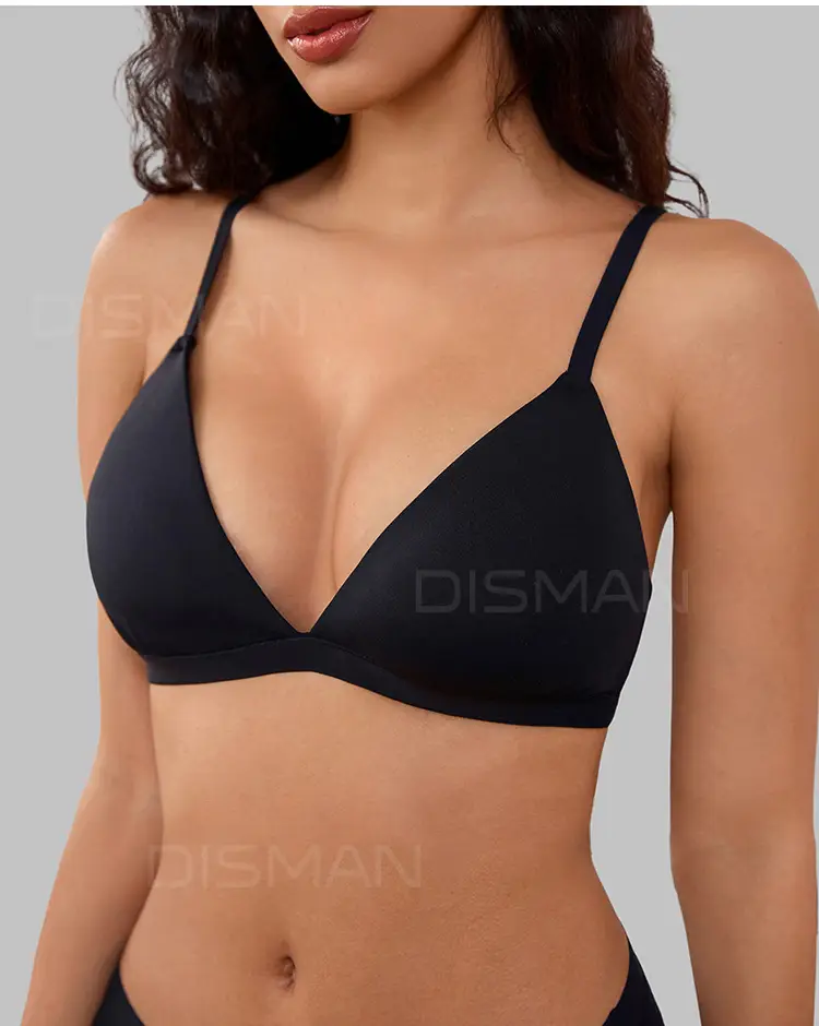Skim* Triangle Cup Wireless Backless Women's Bra for Small Busts, No Padding, Deep V Sexy French Bra — feature 12