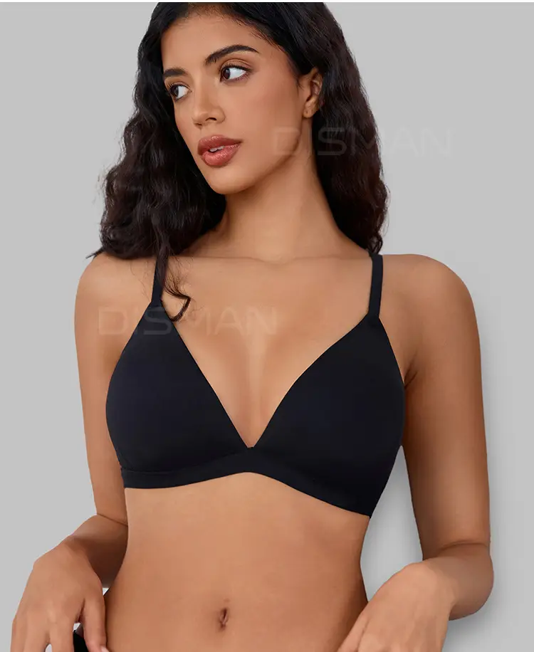 Skim* Triangle Cup Wireless Backless Women's Bra for Small Busts, No Padding, Deep V Sexy French Bra — feature 5