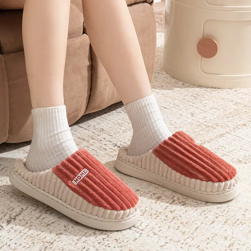 Autumn Winter Plush Cotton Slippers Non-Slip Warm Unisex - Image 8