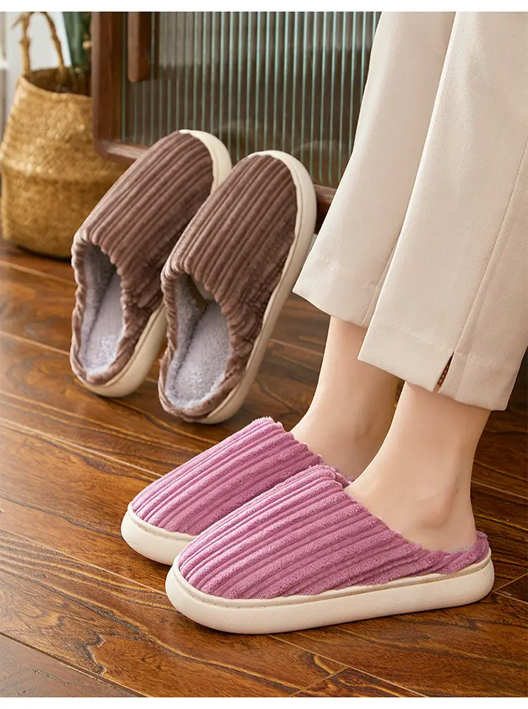 2025 Winter Warm Plush Cotton Slippers for Men Women — feature 14
