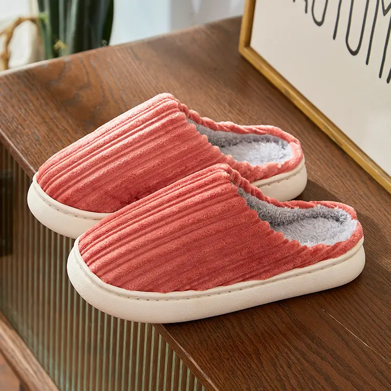 2025 Winter Warm Plush Cotton Slippers for Men Women - Image 2