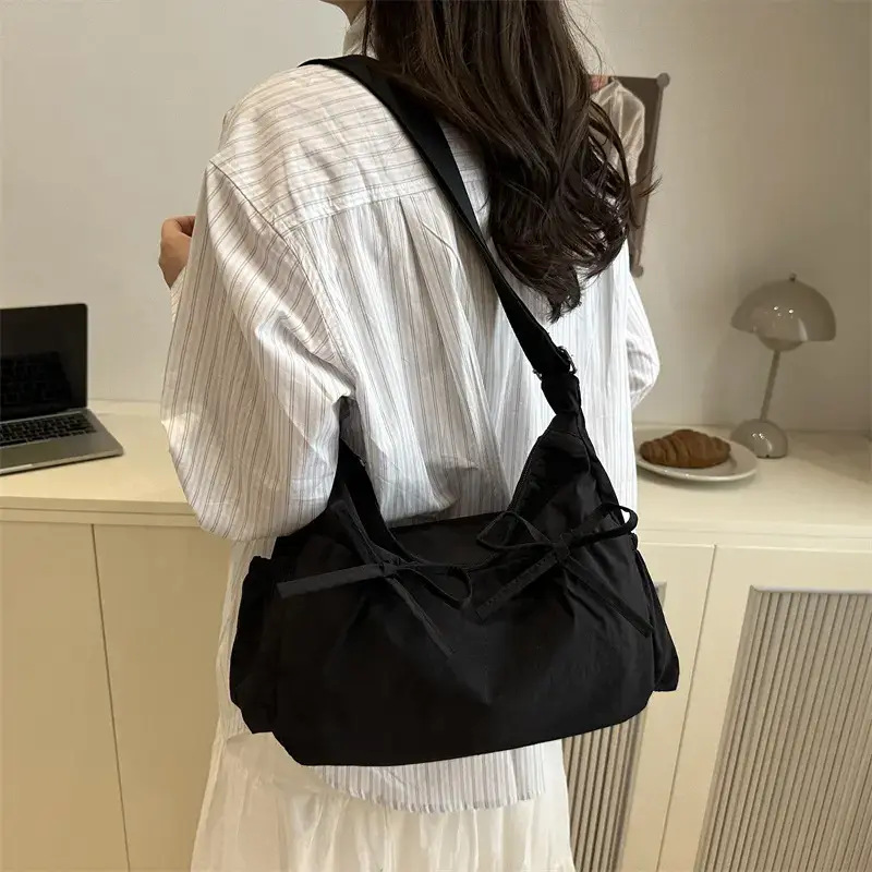 Lightweight Crossbody Bag with Bow Design for Women - Image 7