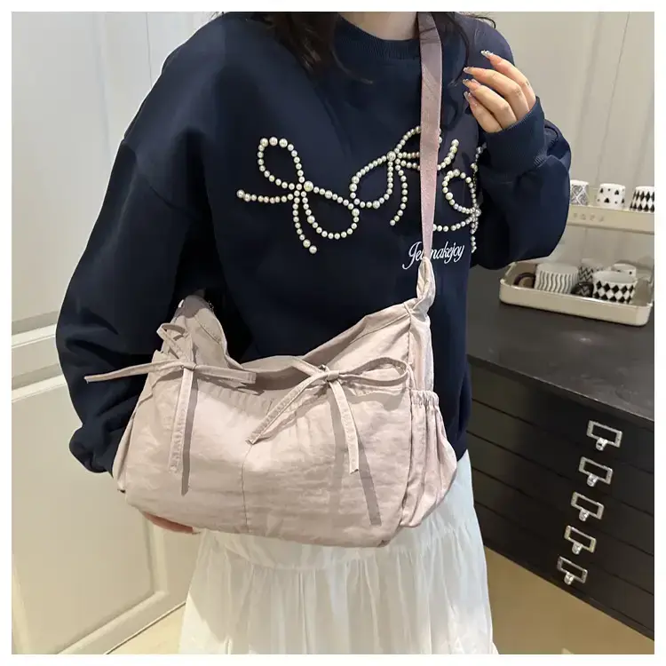 Lightweight Crossbody Bag with Bow Design for Women — feature 12