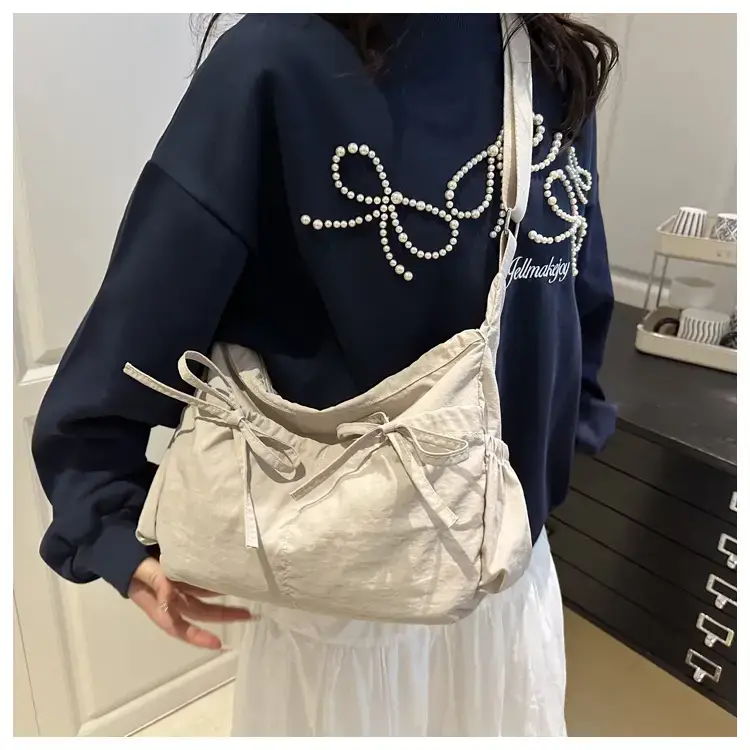 Lightweight Crossbody Bag with Bow Design for Women — feature 9