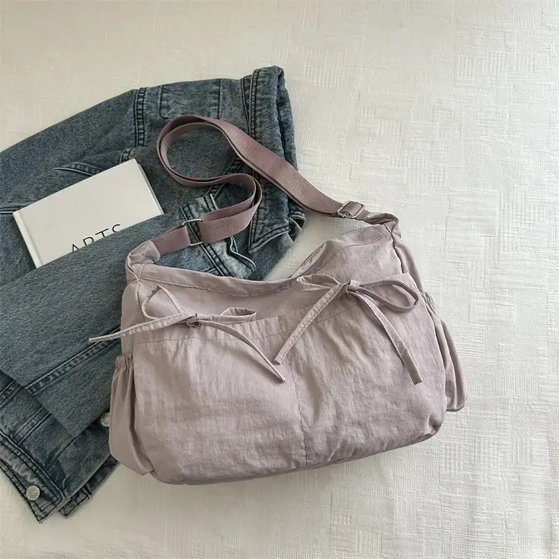 Lightweight Crossbody Bag with Bow Design for Women - Image 2