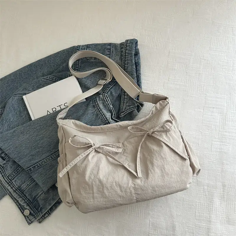 Lightweight Crossbody Bag with Bow Design for Women - Image 3