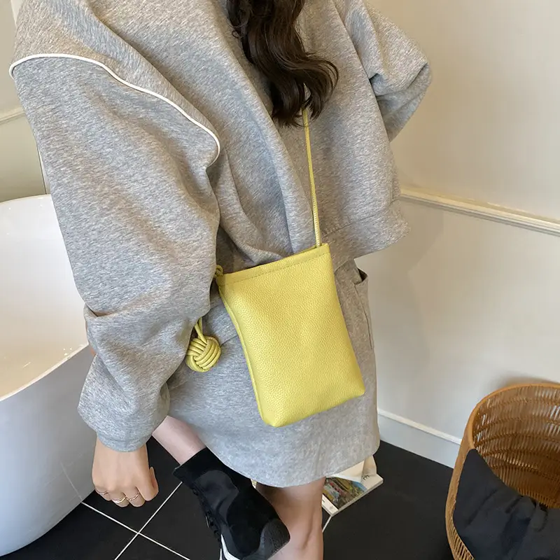 Candy Color Pebbled Mini Phone Bag 2025 - Image 8