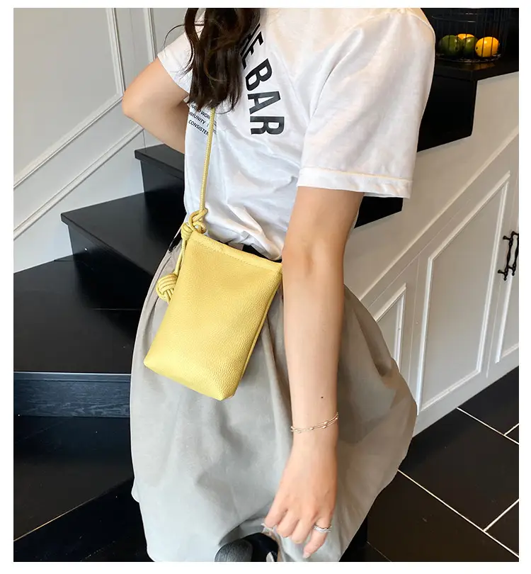 Candy Color Pebbled Mini Phone Bag 2025 — feature 1