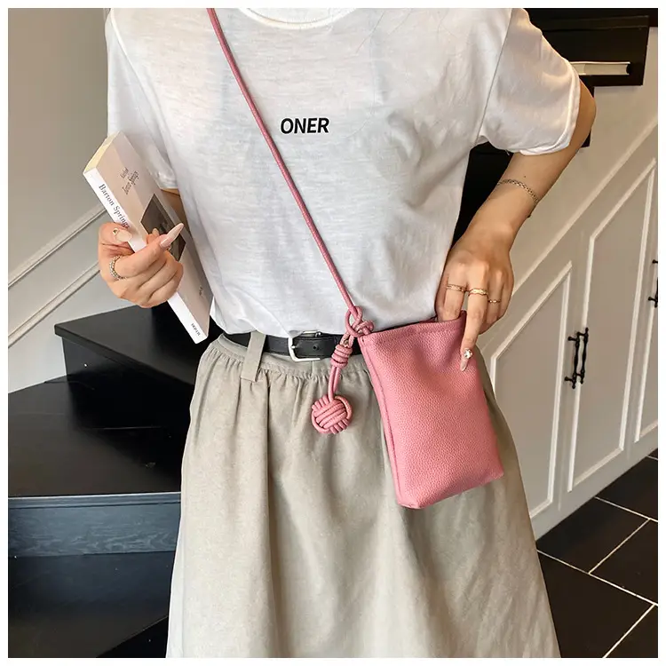 Candy Color Pebbled Mini Phone Bag 2025 — feature 11