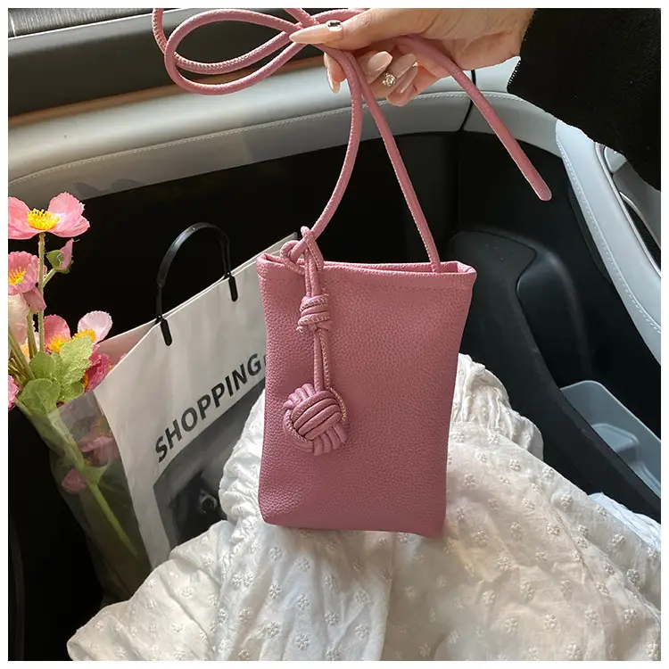Candy Color Pebbled Mini Phone Bag 2025 — feature 27