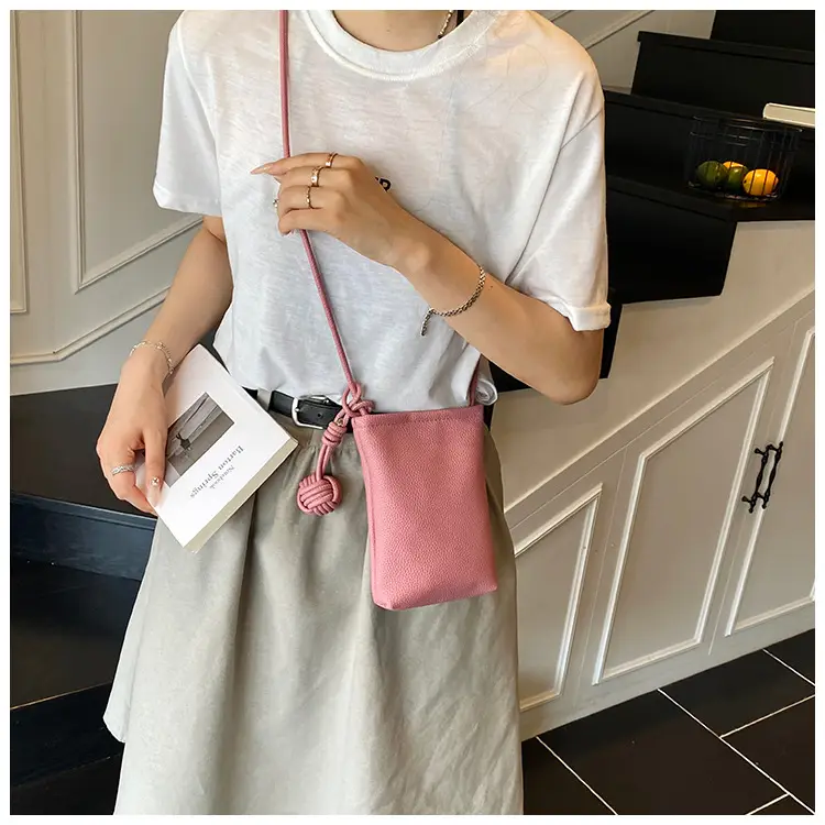 Candy Color Pebbled Mini Phone Bag 2025 — feature 9