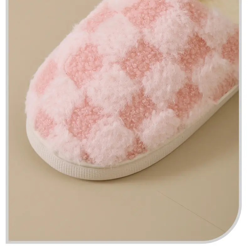 Plush Warm Maternity Slippers Brown Winter Women's — feature 12