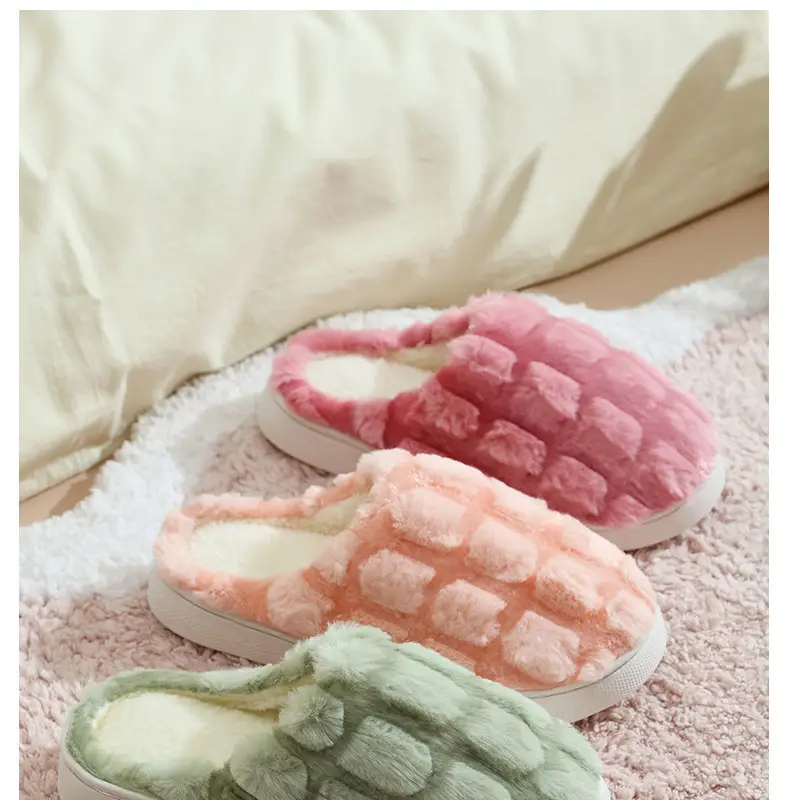 Winter Warm Cotton Indoor Slippers Brown — feature 15