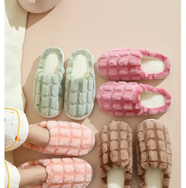 Winter Warm Cotton Indoor Slippers Brown — feature 18