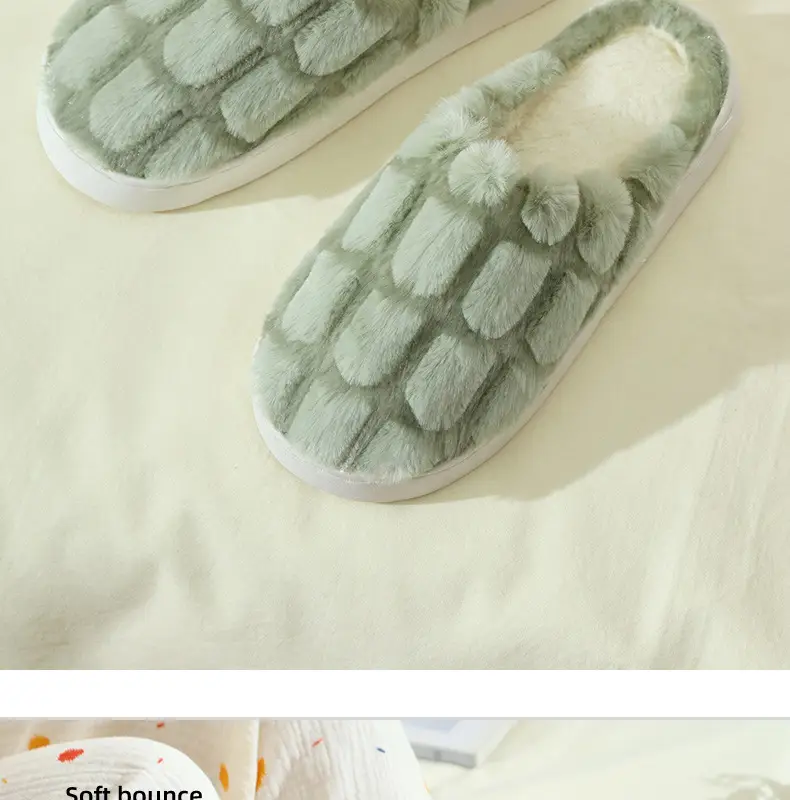Winter Warm Cotton Indoor Slippers Brown — feature 5