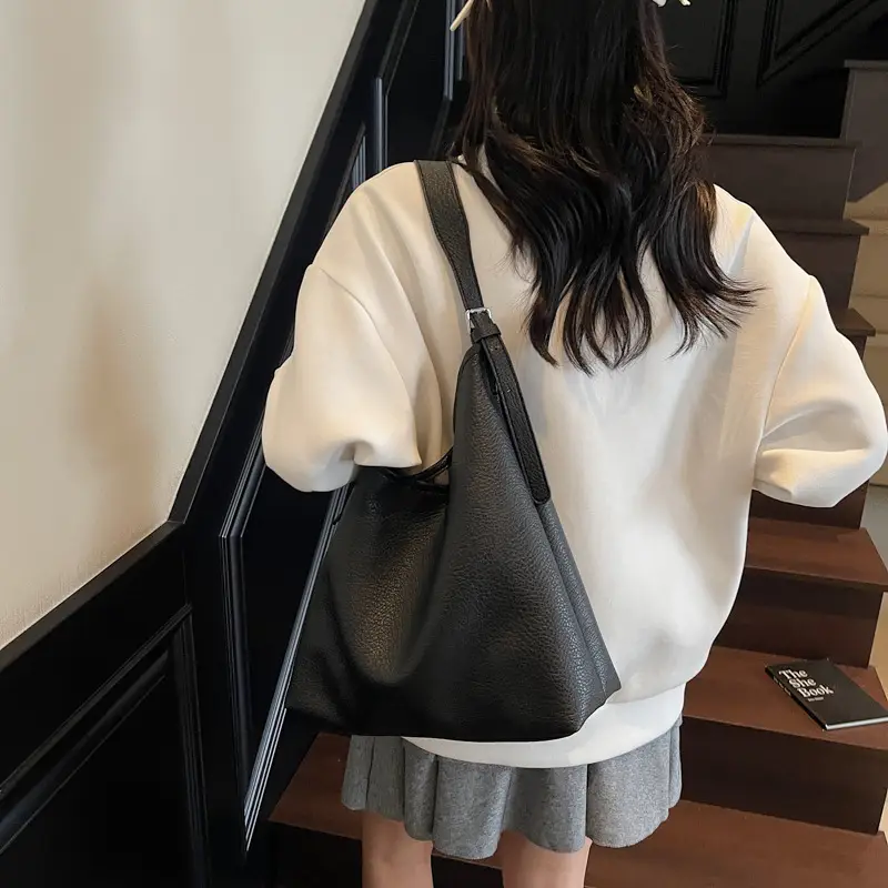 Women's Brown Leather Bucket Bag 2025 New Arrival - Image 9