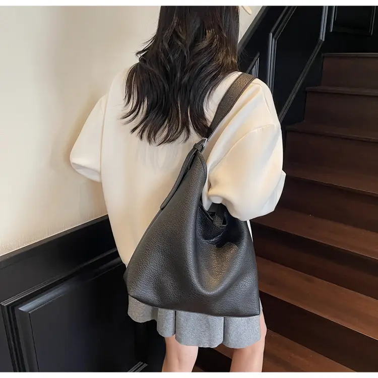 Women's Brown Leather Bucket Bag 2025 New Arrival — feature 16