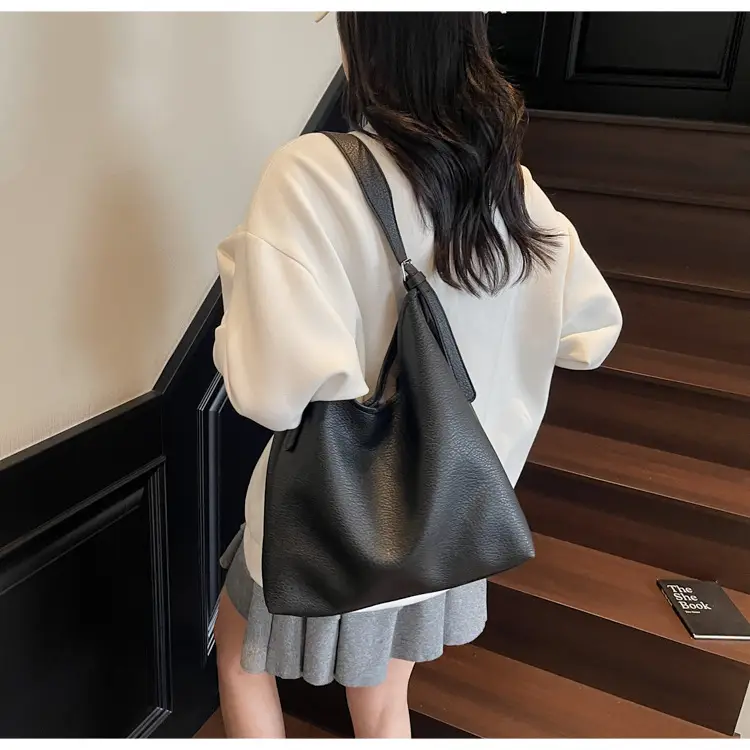 Women's Brown Leather Bucket Bag 2025 New Arrival — feature 17