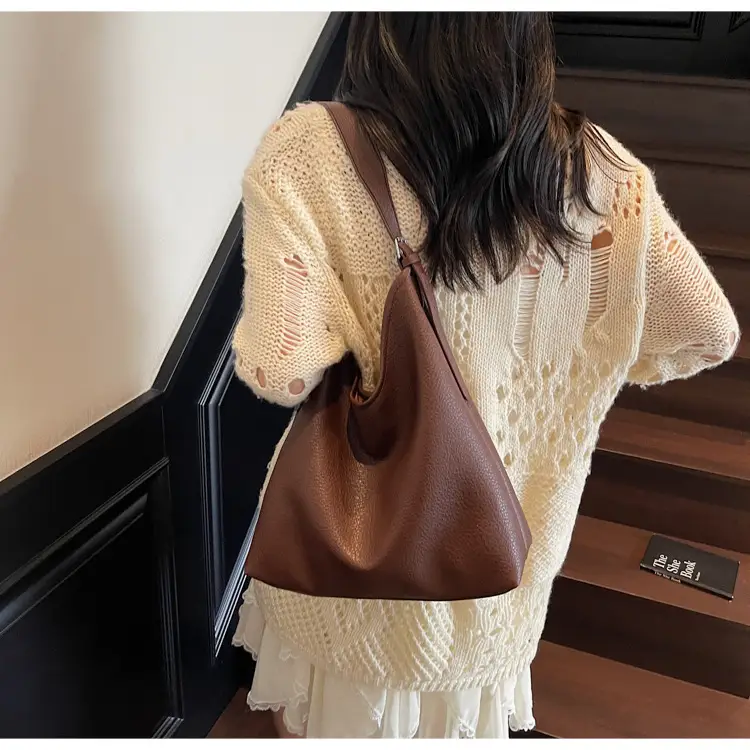 Women's Brown Leather Bucket Bag 2025 New Arrival — feature 22