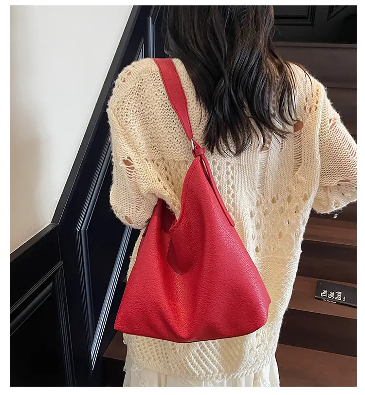 Women's Brown Leather Bucket Bag 2025 New Arrival — feature 3