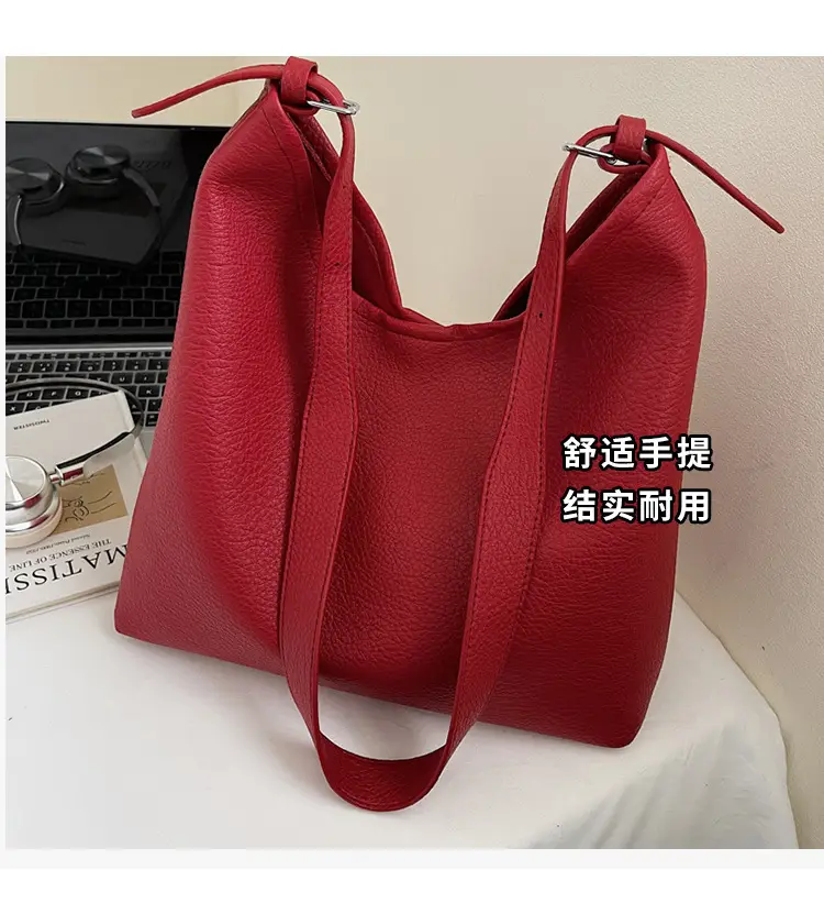 Women's Brown Leather Bucket Bag 2025 New Arrival — feature 7