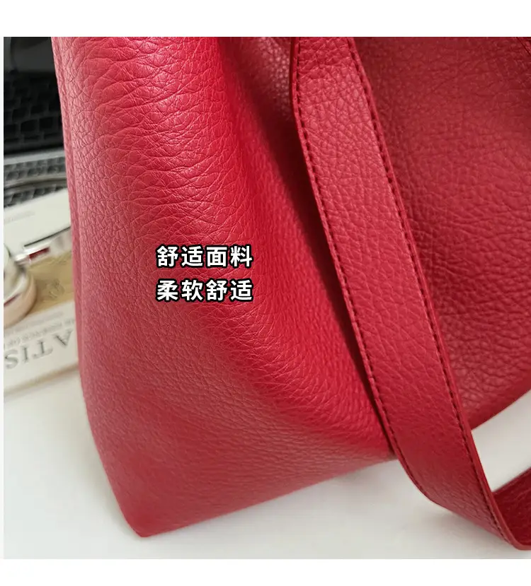 Women's Brown Leather Bucket Bag 2025 New Arrival — feature 8