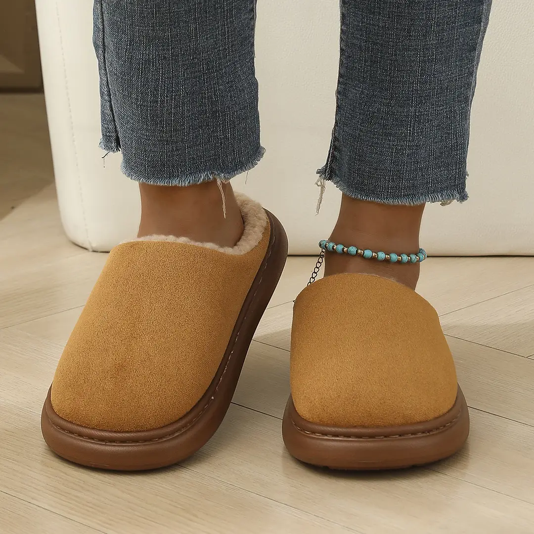 2025 Cotton Slippers for Women and Couples, Indoor Non-Slip Warm Cotton Shoes with Heel Cover, Men's Thick-Soled Unisex Style - Image 7