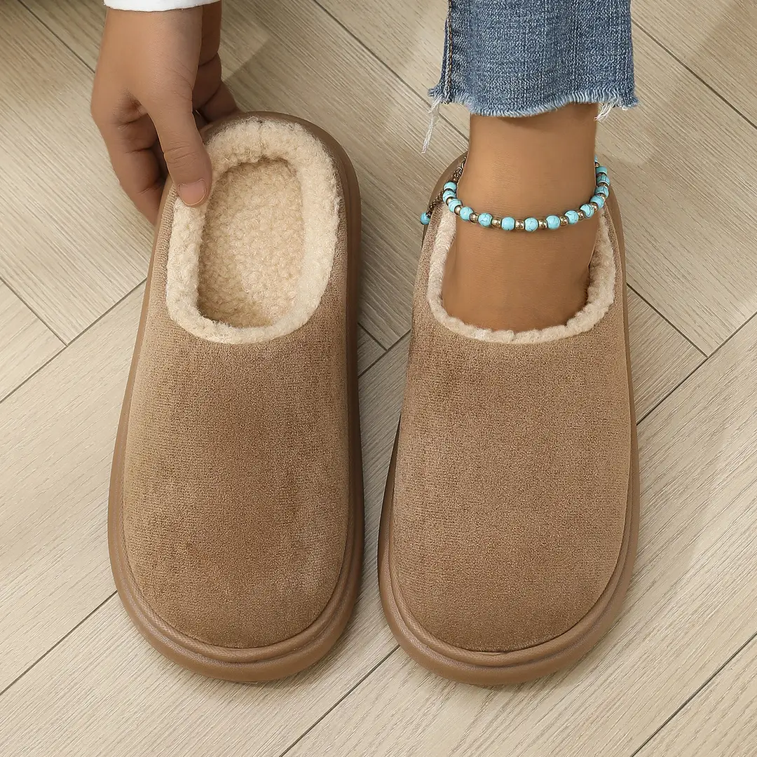 2025 Cotton Slippers for Women and Couples, Indoor Non-Slip Warm Cotton Shoes with Heel Cover, Men's Thick-Soled Unisex Style — feature 14