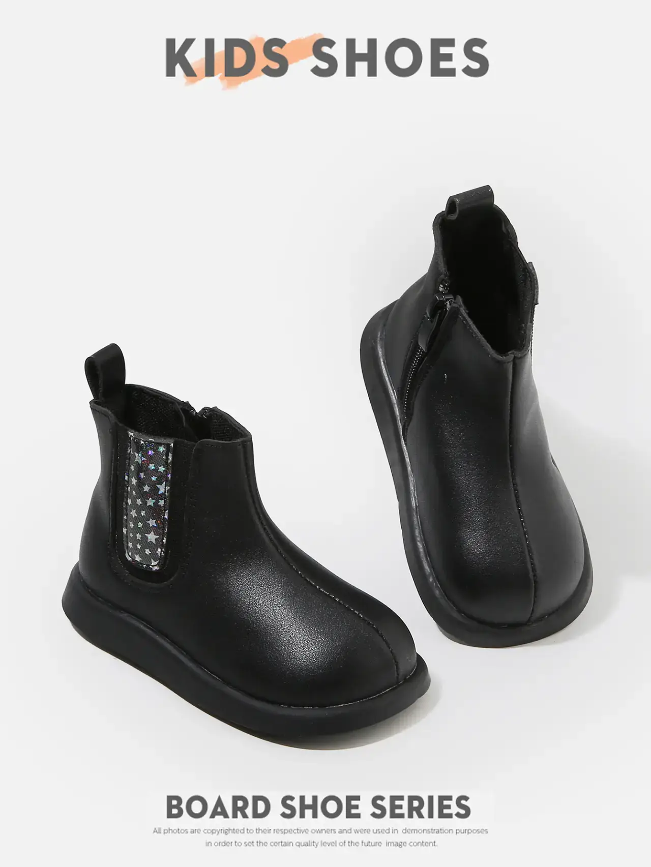 Kids Korean Style Boots White Leather Short Ankle — feature 5