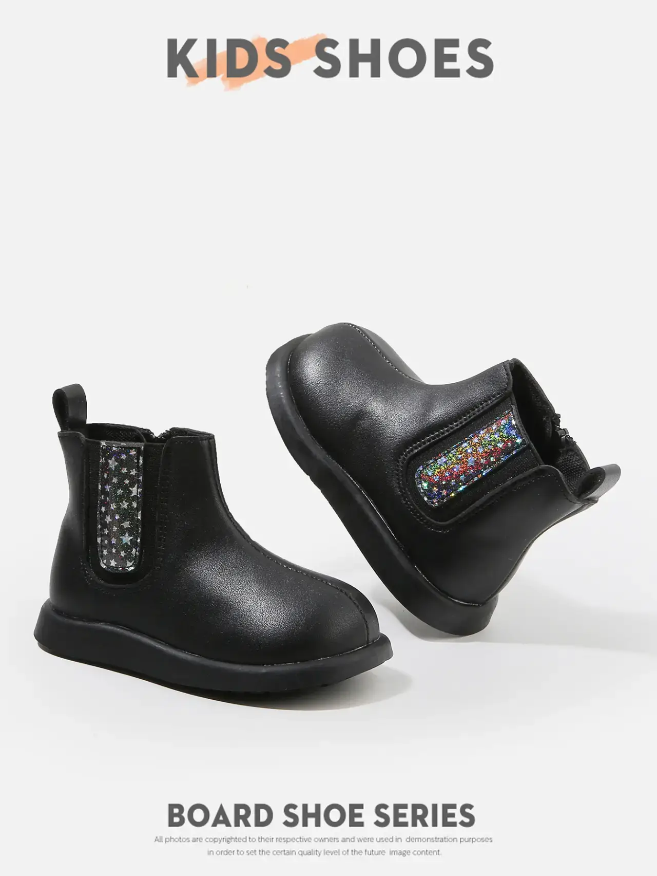 Kids Korean Style Boots White Leather Short Ankle — feature 7