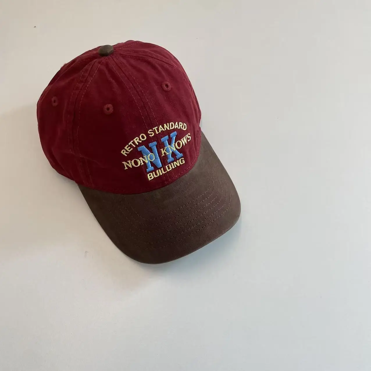 Children's Color-Blocked Baseball Caps with Embroidered Letters - Image 2