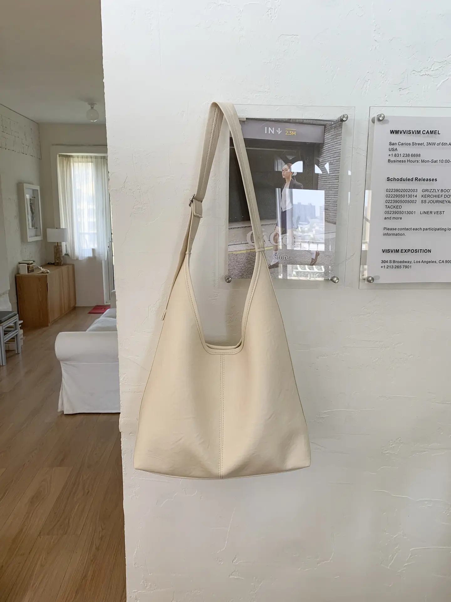 Korean Style Brown Leather Tote Bag Large Capacity - Image 2