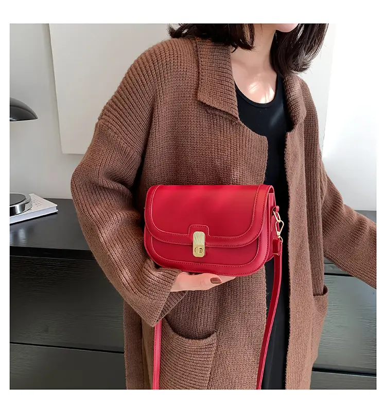 Textured Crossbody Bag for Women 2022 New Trendy Fashion Retro Underarm Small Square Bag Autumn Popular Shoulder Bag Crossbody Bag — feature 17