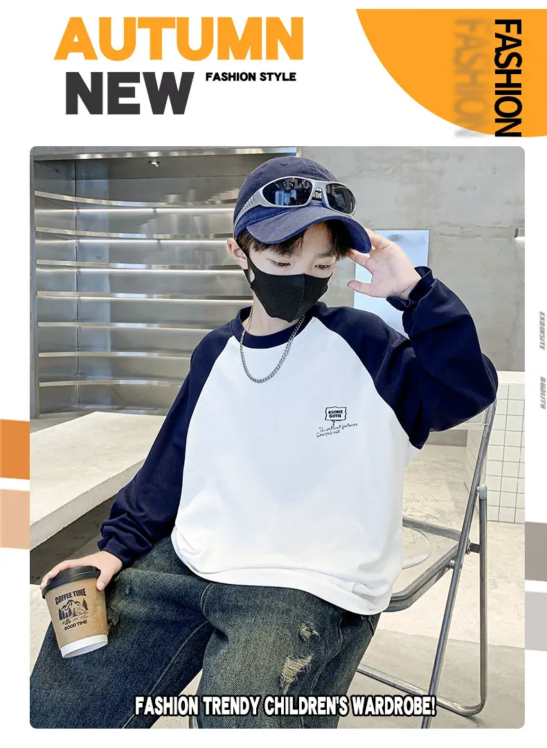 Boys Long Sleeve T-Shirt Black Graphic Print 2025 — feature 18