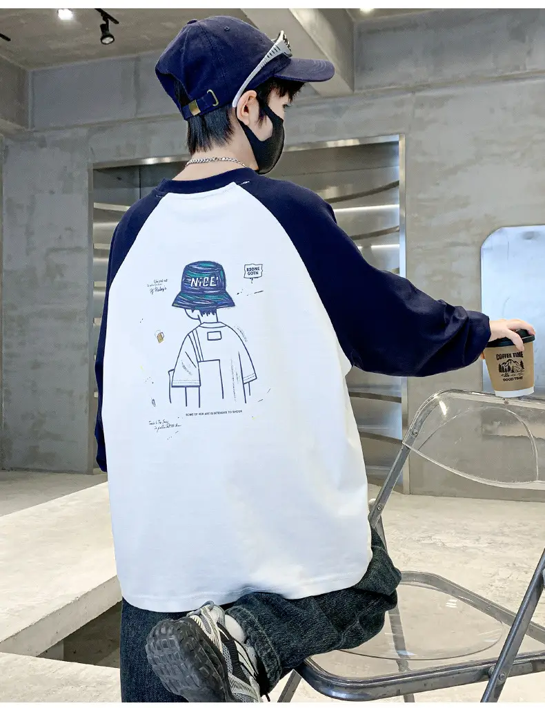 Boys Long Sleeve T-Shirt Black Graphic Print 2025 — feature 21