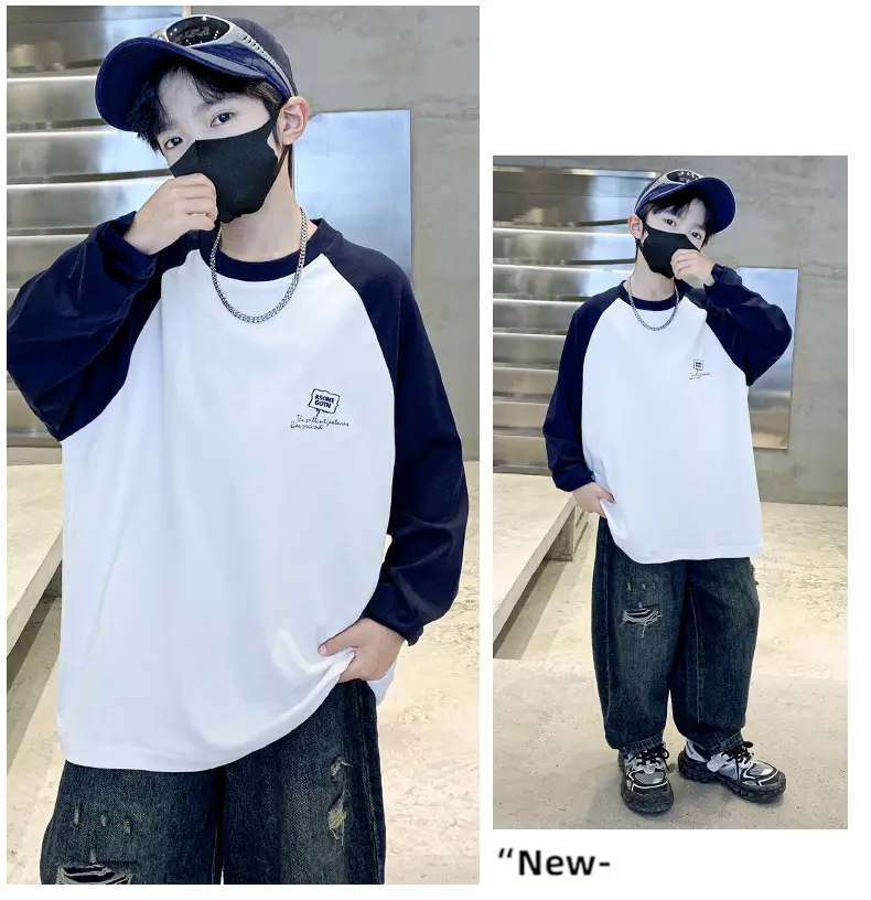 Boys Long Sleeve T-Shirt Black Graphic Print 2025 — feature 22
