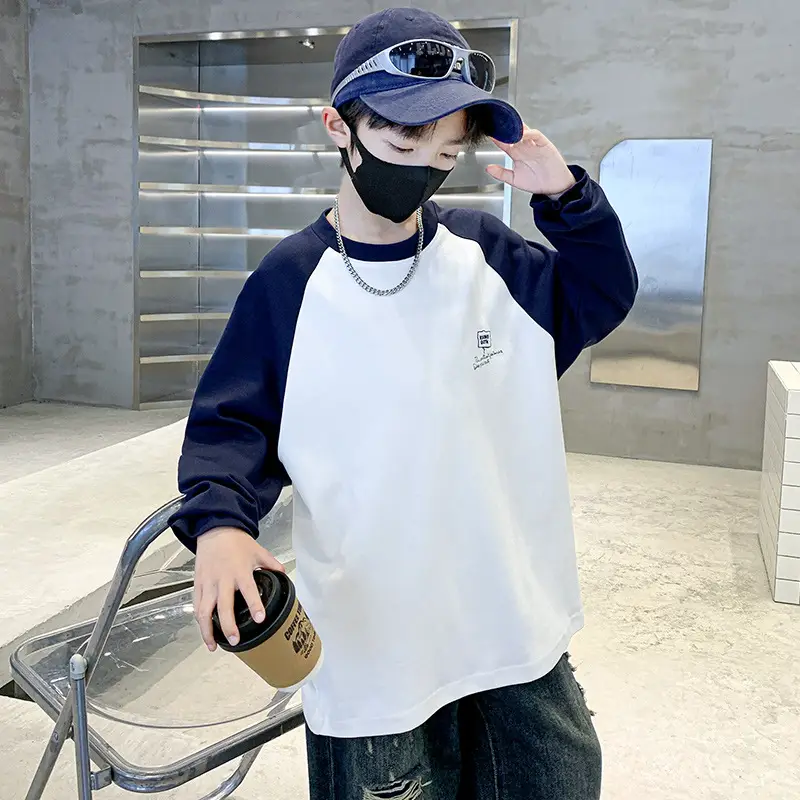 Boys Long Sleeve T-Shirt Black Graphic Print 2025 - Image 5