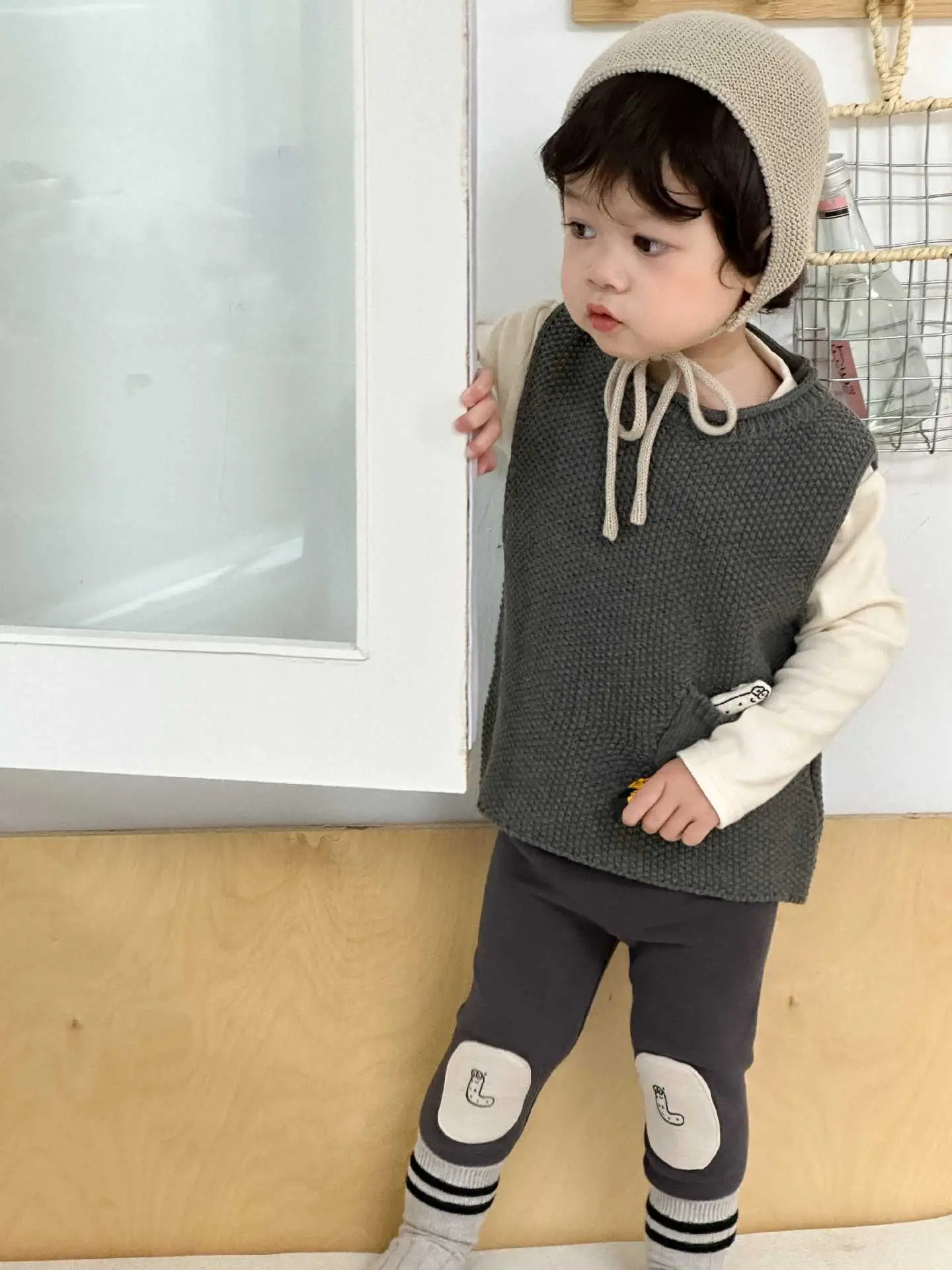 Kids Knitted Vest & Leggings Set Spring New Baby Clothes — feature 11