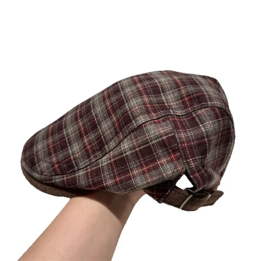 British Plaid Duckbill Sunshade Cap - Image 7