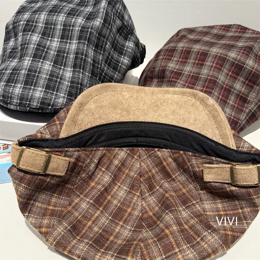 British Plaid Duckbill Sunshade Cap — feature 4