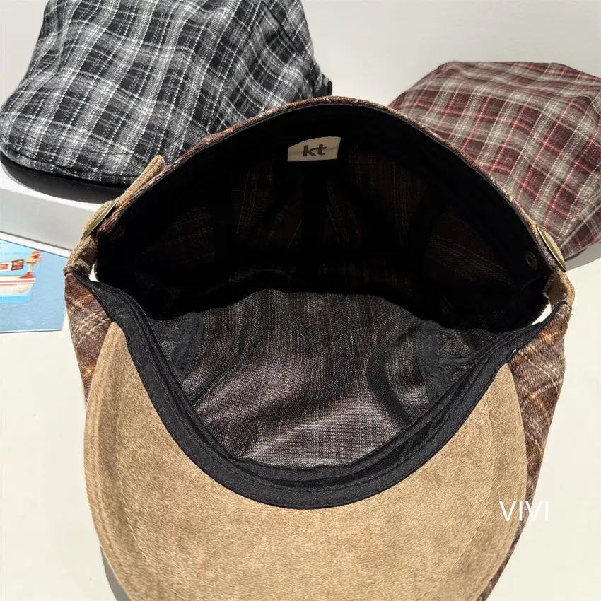 British Plaid Duckbill Sunshade Cap — feature 5