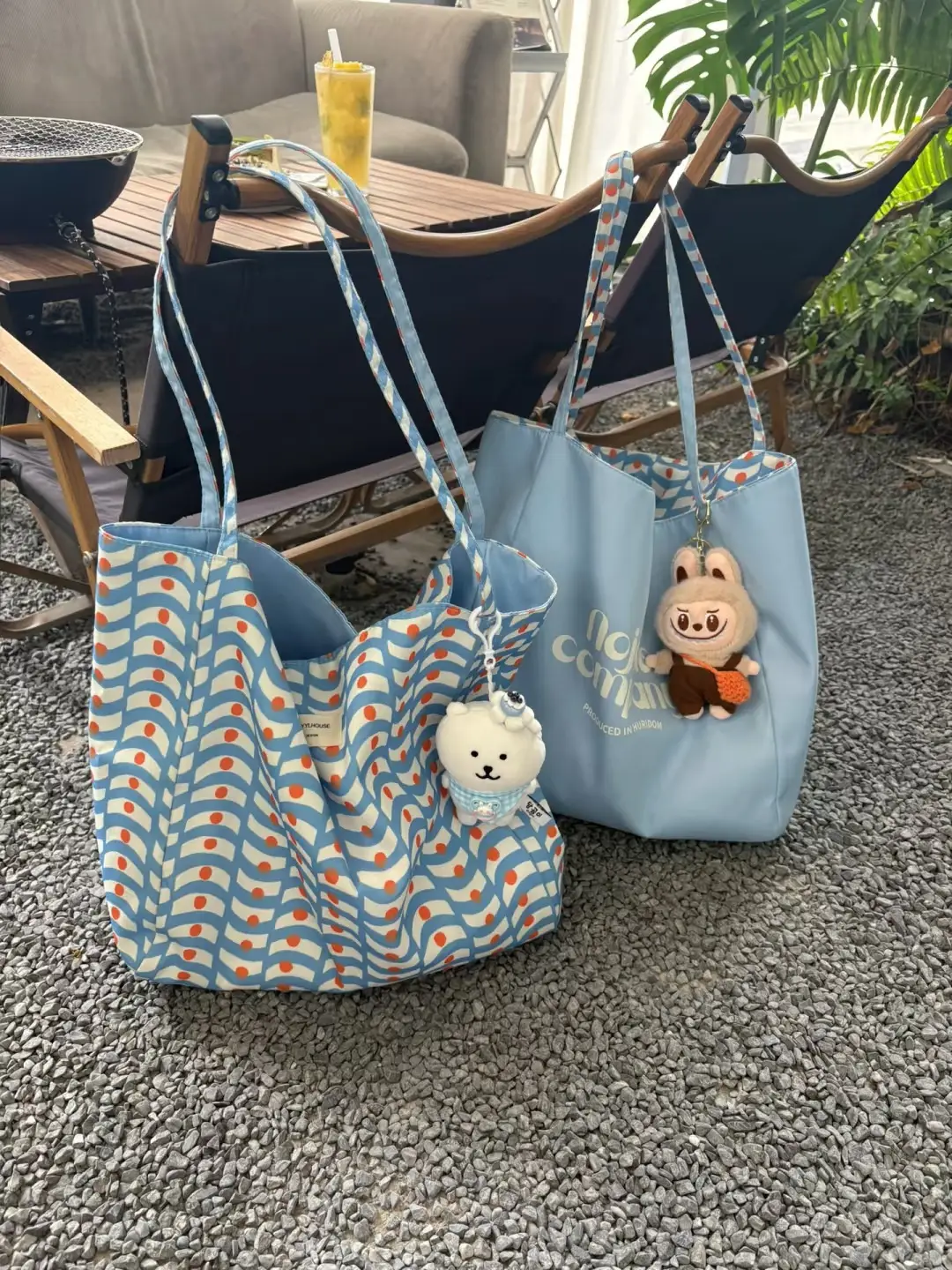Korean Style Red White Striped Shoulder Tote Bag for Women — feature 13