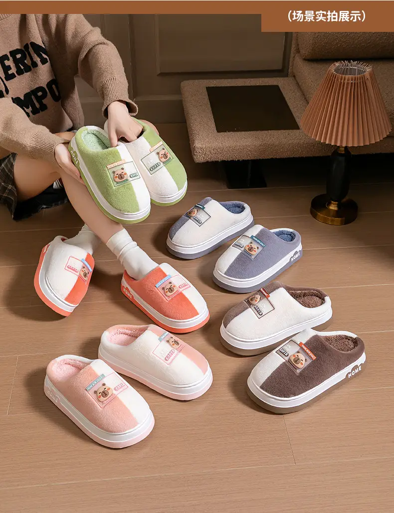 2025 Winter Plush Cotton Slippers Couple Thick — feature 17