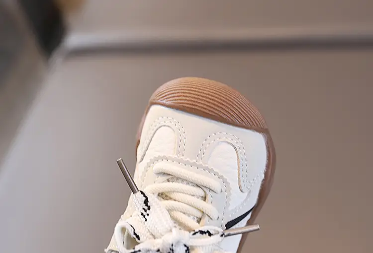 Korean Style Toddler Shoes White Red Sole — feature 5