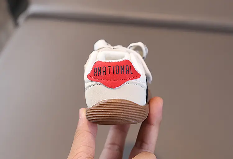 Korean Style Toddler Shoes White Red Sole — feature 6